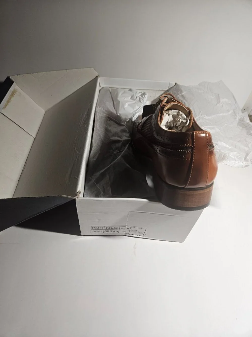 Gino Vitale 7901 Brogue Dress Shoes Brown Size 12 NWT